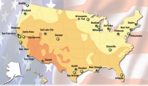 United States Solar Resource Potential Map 300x174 25 Solar America Cities Making A Difference