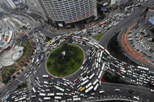 beijing traffic from thetyeedotca 300x200 Hertz To Rent Electric Vehicles With BYD In China 