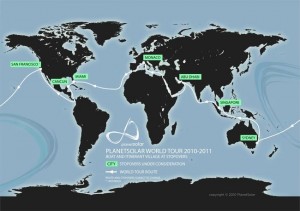 world around map 3 300x211 PlanetSolar Returns To Monaco Makes History