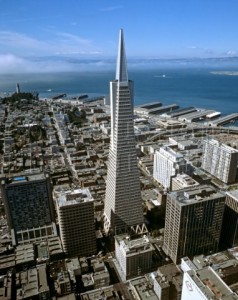 A168 01528 Aerial picture of the Transamerica Pyramid skyscraper in San Francisco California USA 238x300 Upsolar and Focused Energy Re up solar agreements